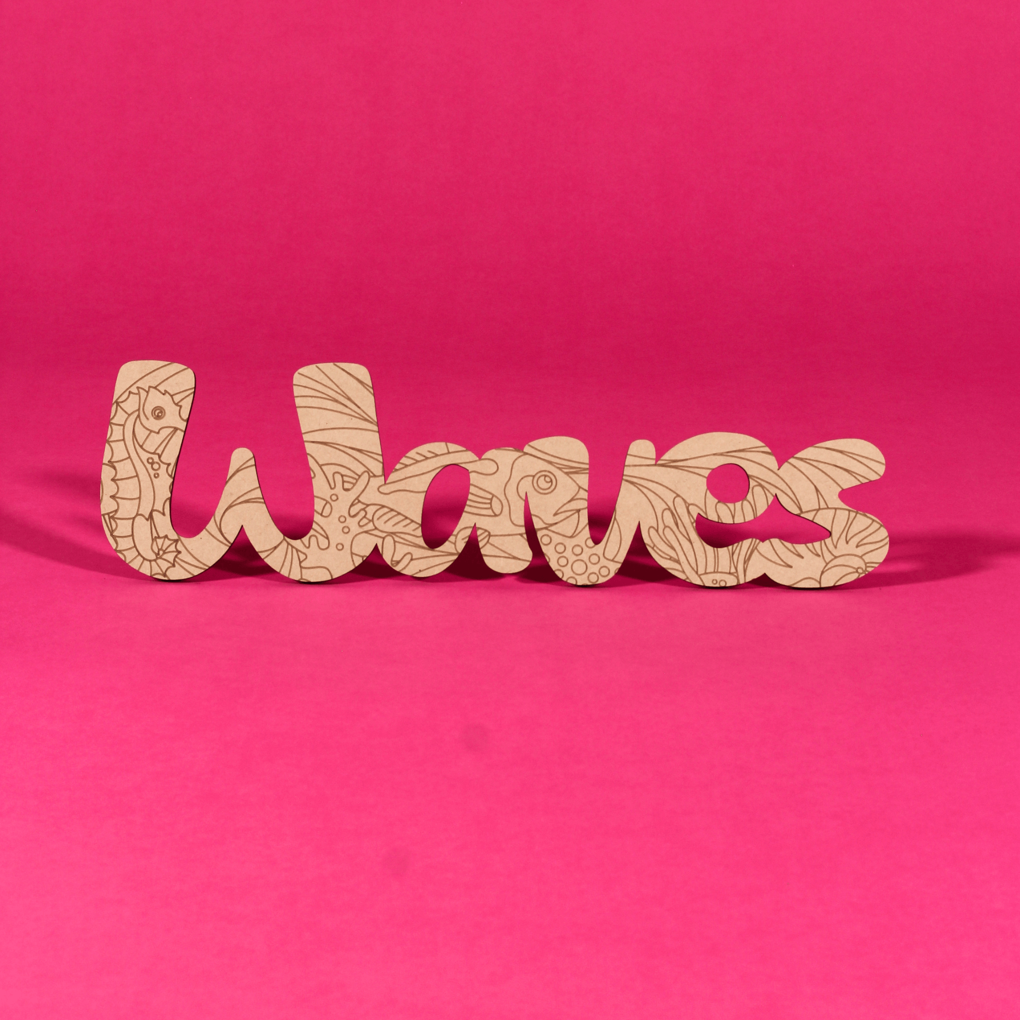 "Waves" Engraved MDF Art Board