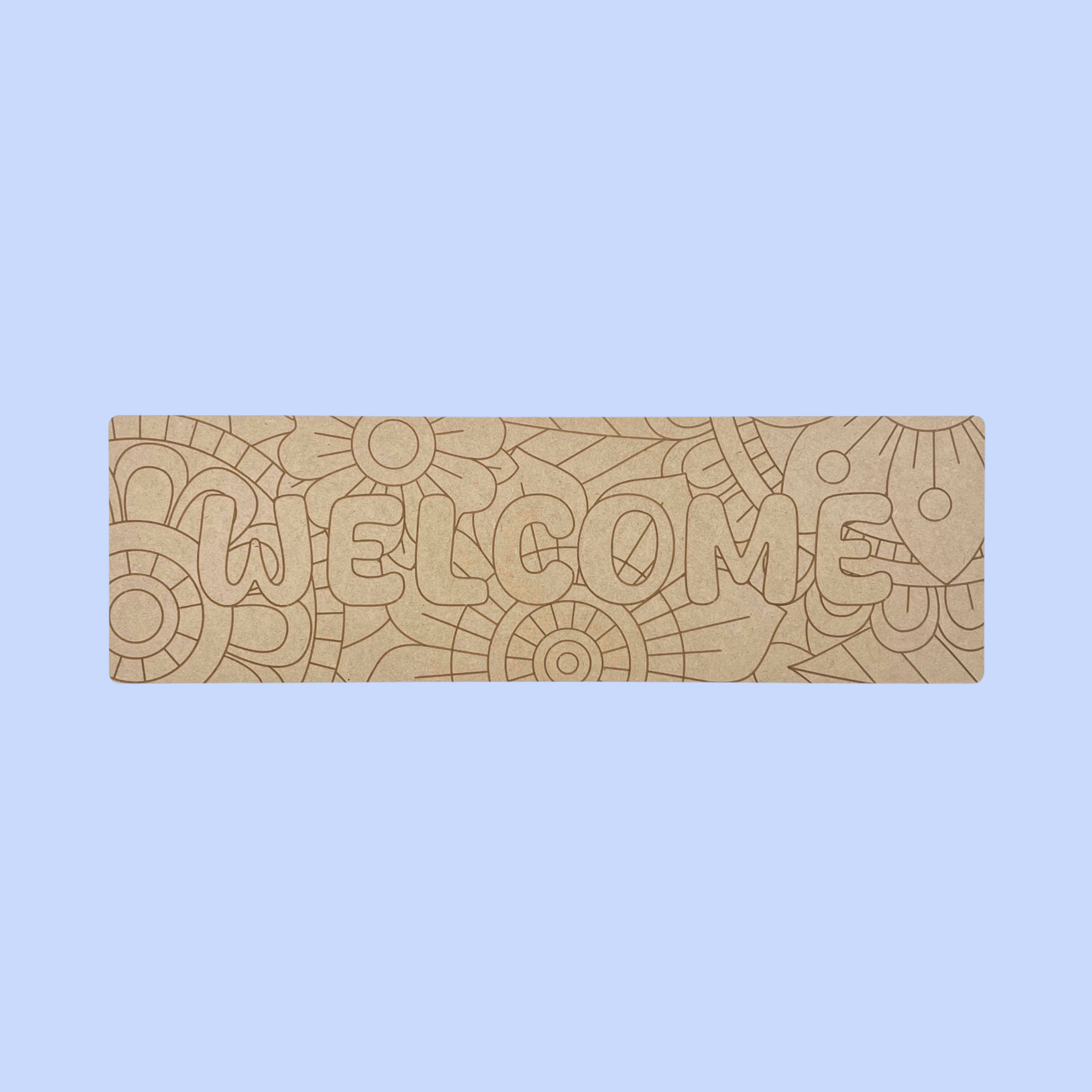 Welcome Art Engraved Board