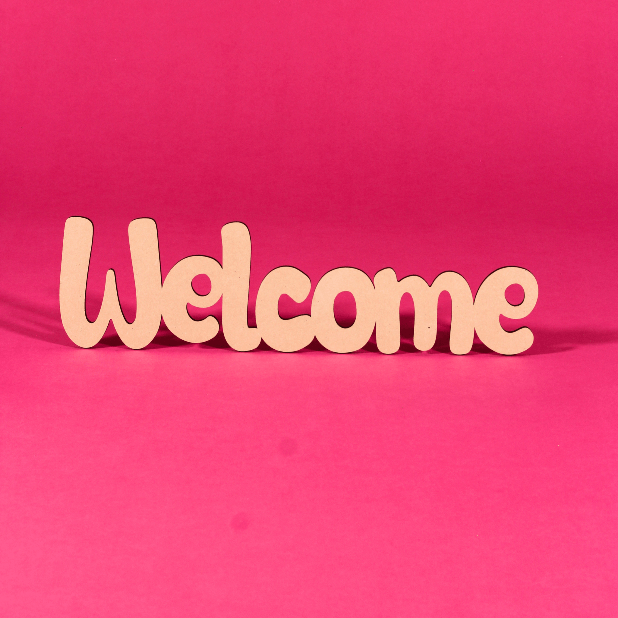 “Welcome” Blank MDF Art Board