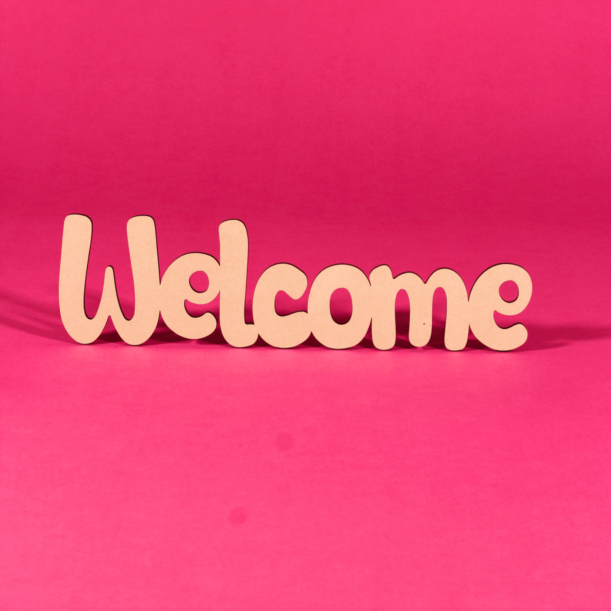 “Welcome” Blank MDF Art Board