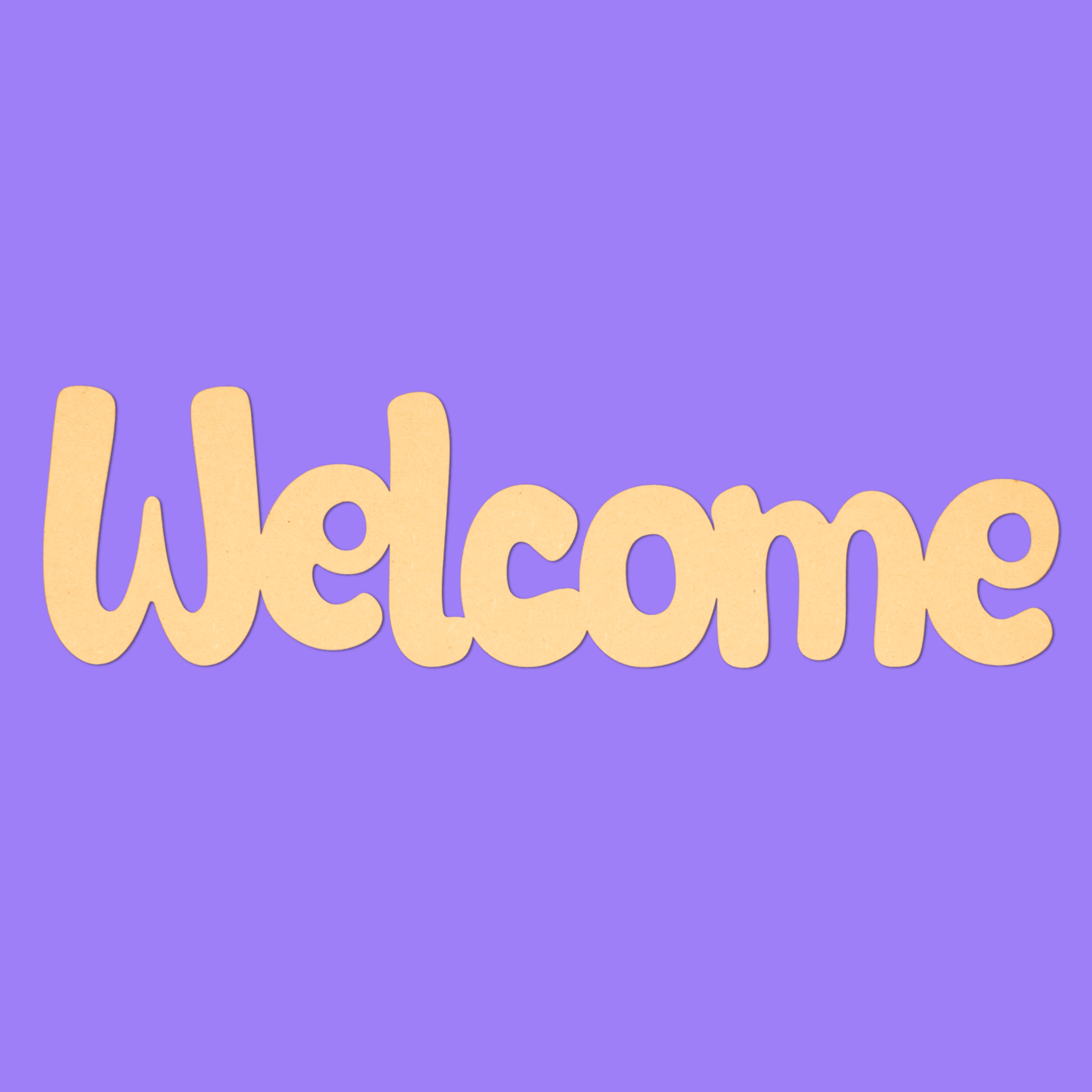 “Welcome” Blank MDF Art Board