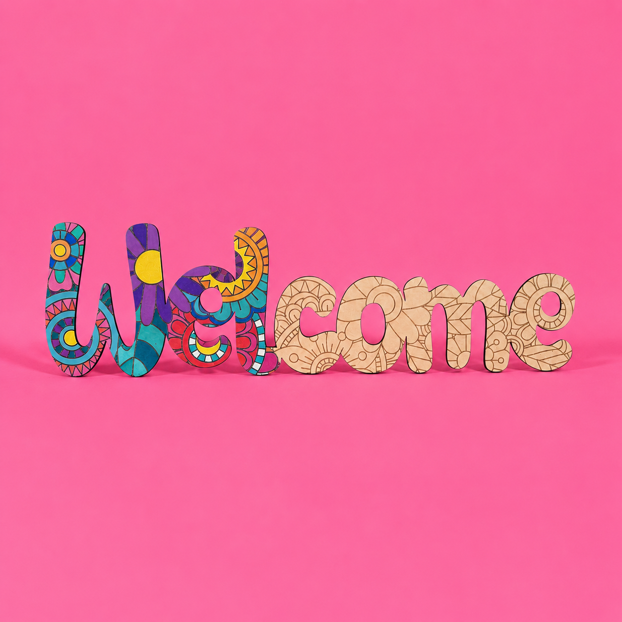 “Welcome” Engraved MDF Art Board