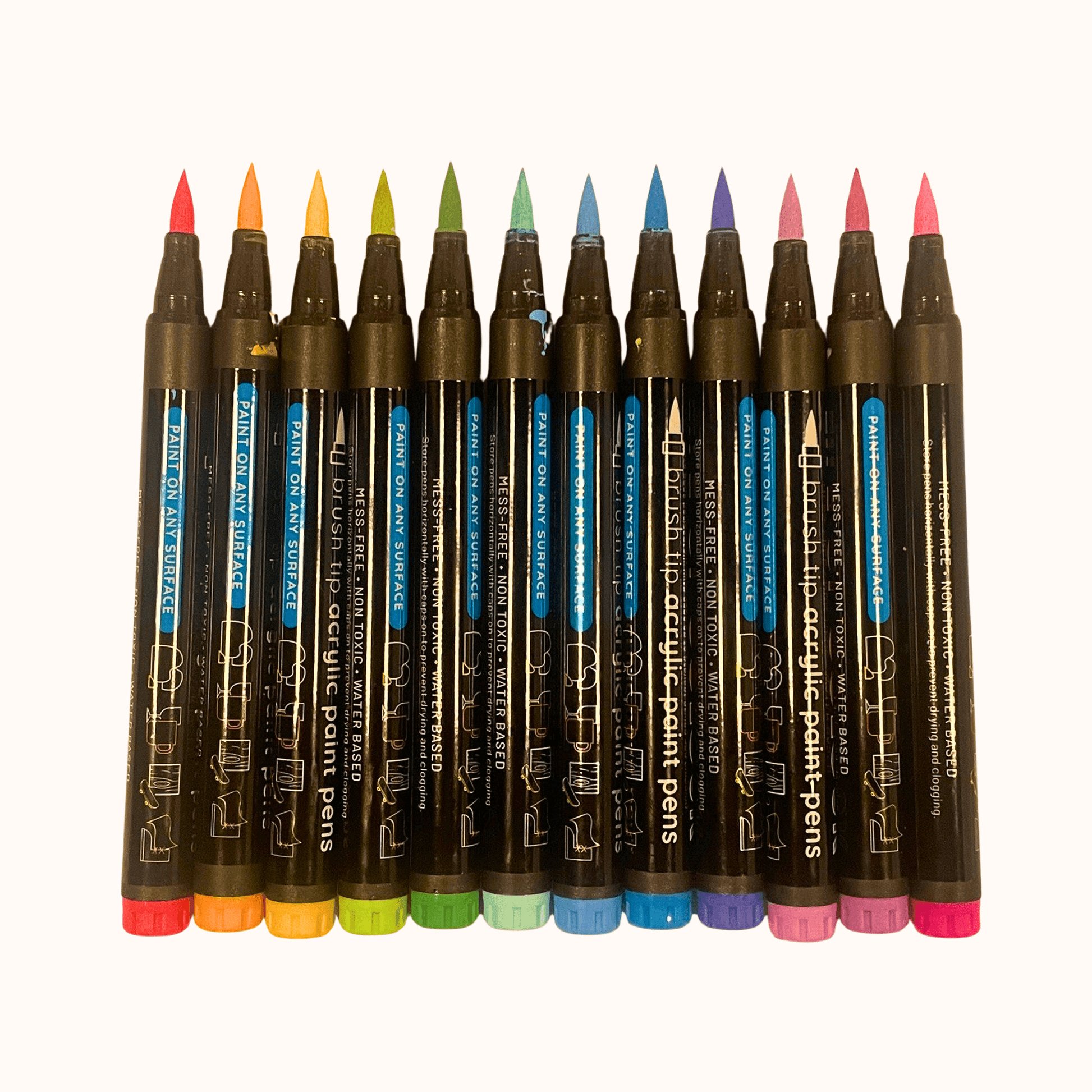 Wildflowers Brush Tip Acrylic Paint Pens - Set of 12