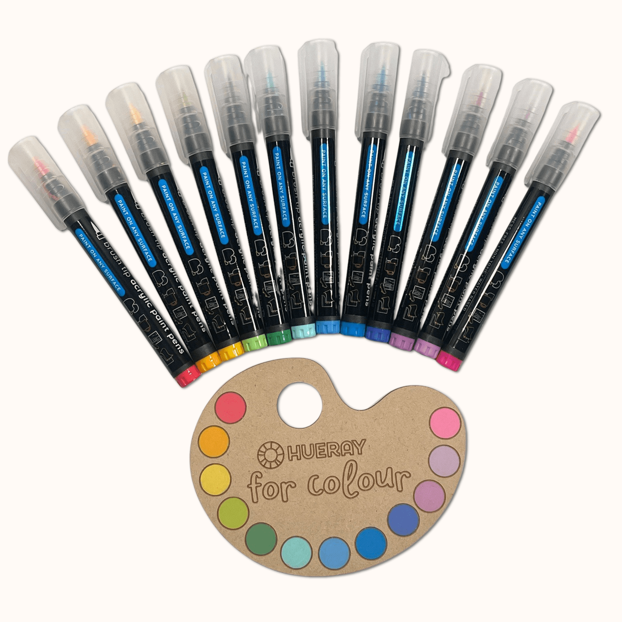 Wildflowers Brush Tip Acrylic Paint Pens - Set of 12