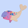 "Winnie" the Whale Kutopia Kin Layered DIY Decor
