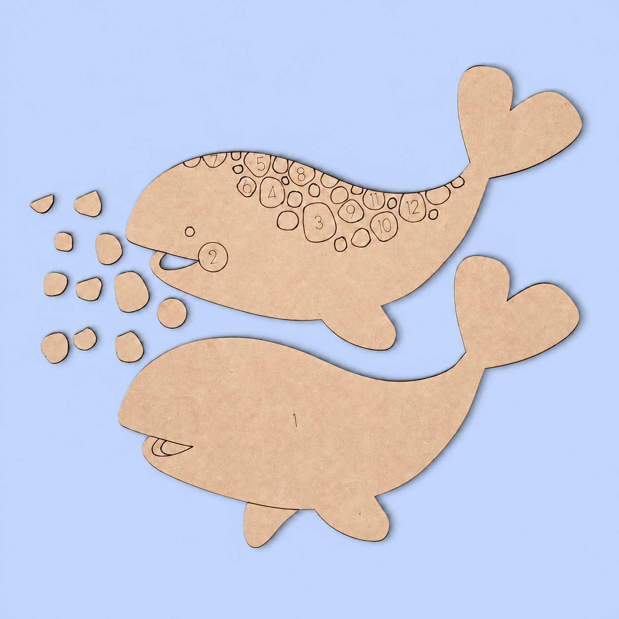 "Winnie" the Whale Kutopia Kin Layered DIY Decor