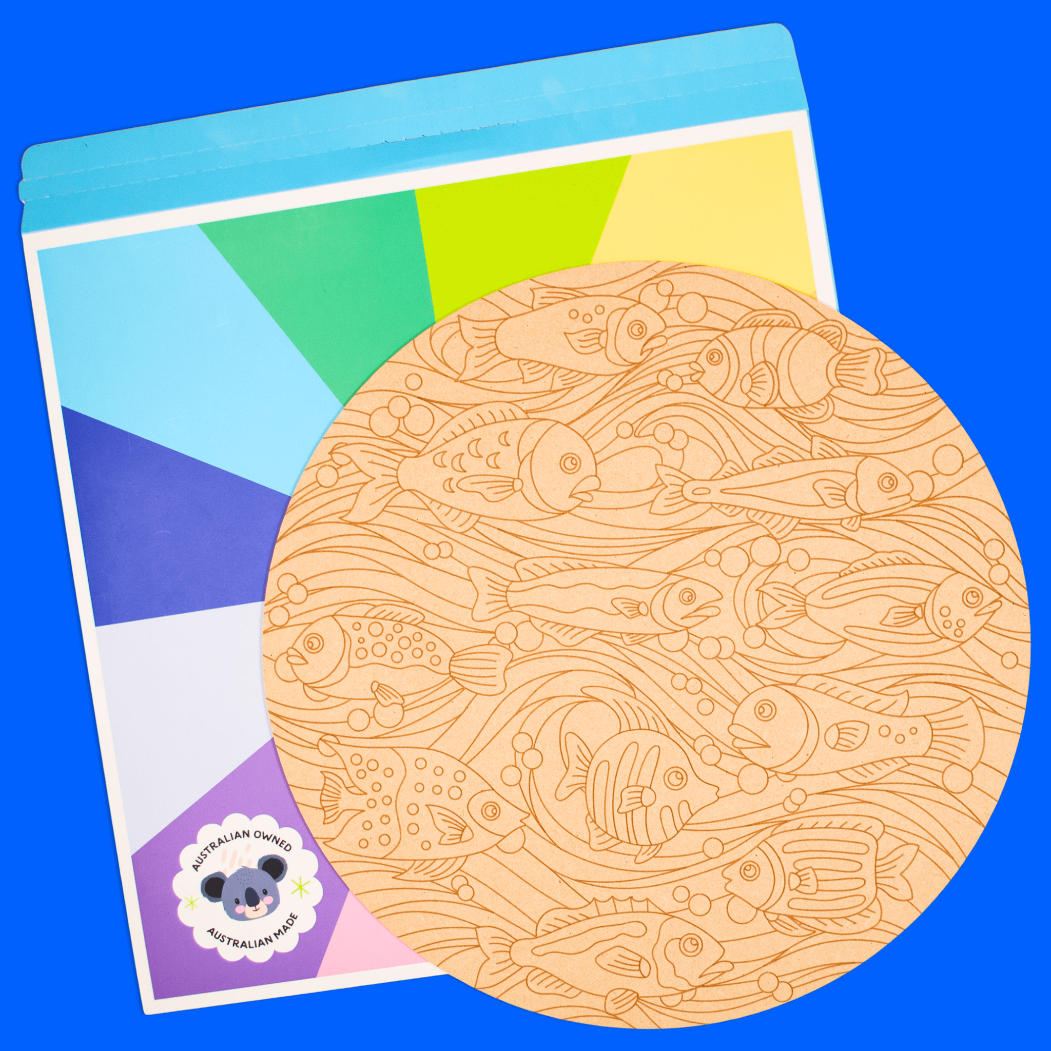 "Drift" Engraved Circle Art Board