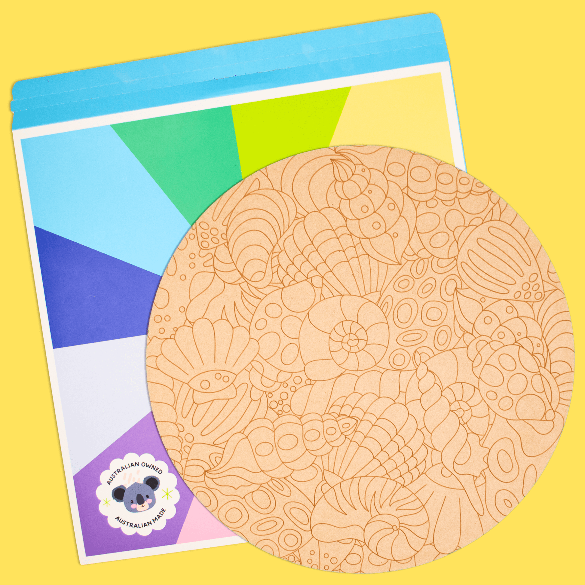 "Tide" Engraved Circle Art Board