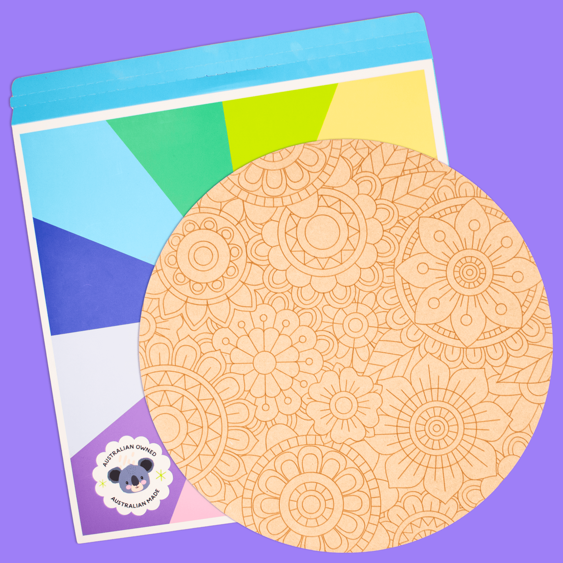 "Lush" Engraved Circle Art Board