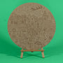 Mistletoe Lane Christmas village engraved circle art board to colour on an easel, with houses, Santa sleigh over the moon, reindeer and Christmas tree
