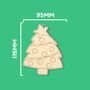 Christmas tree ornament with baubles and a star, 95mm by 115mm, a Christmas activity for kids