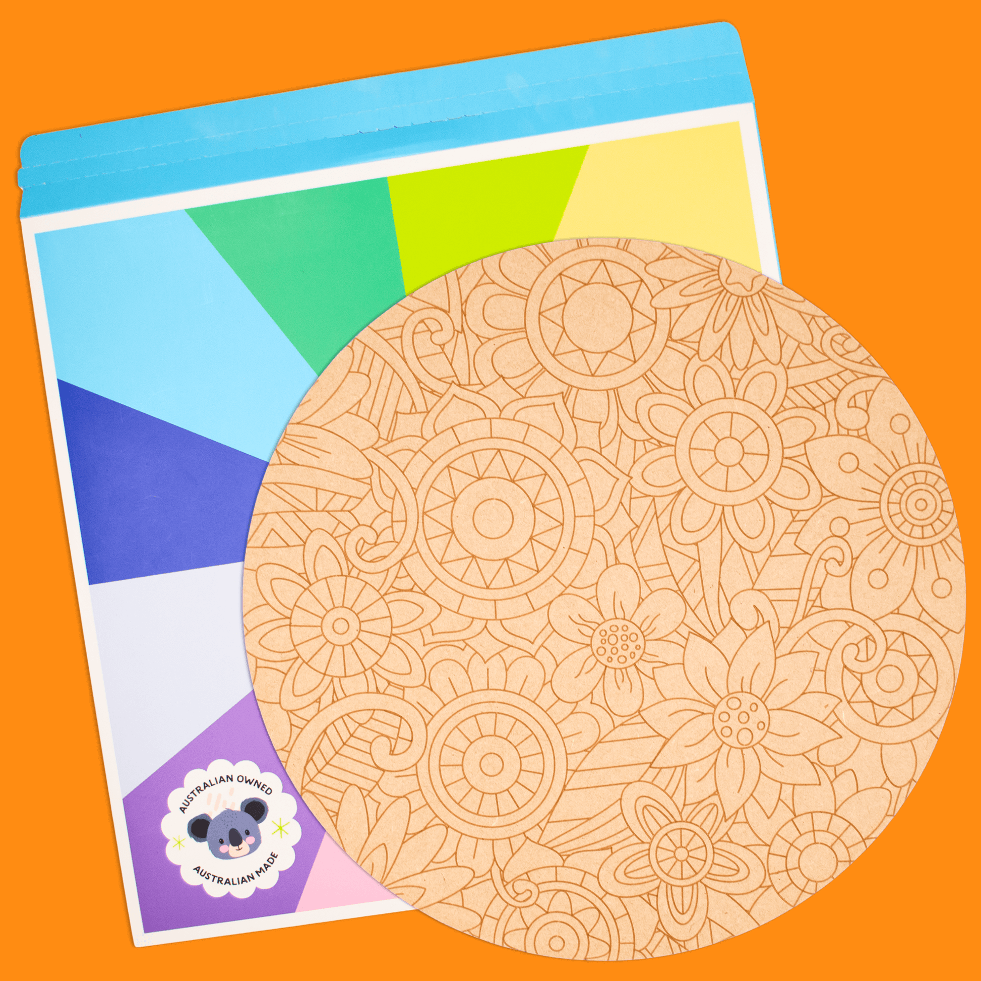 "Tangle" Engraved Circle Art Board
